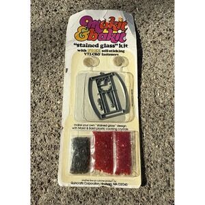 Vintage Makit & Bakit Stained Glass Suncatchers‎ Ornament Kit Grandfather Clock